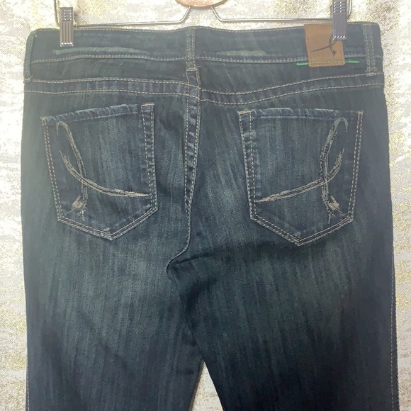 IN The Loop Dark Wash Flared/Wild Leg Blue Jeans Size 31 - Picture 9 of 15